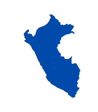 Mapa del Perú con zonas de cobertura de Andes Soluciones Integrales